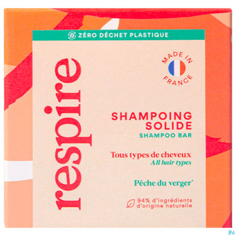 Respire shampoing solide peche du verger    75g