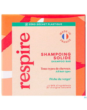 Respire shampoing solide peche du verger    75g