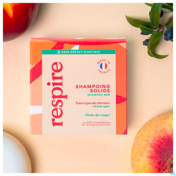 Respire shampoing solide peche du verger    75g