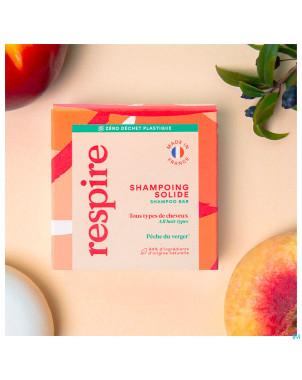 Respire shampoing solide peche du verger    75g