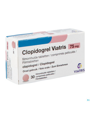Clopidogrel viatris 75mg comp pell  30