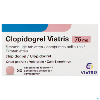 Clopidogrel viatris 75mg comp pell  30