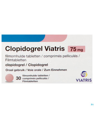Clopidogrel viatris 75mg comp pell  30