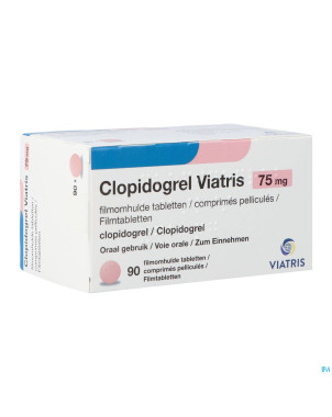 Clopidogrel viatris 75mg comp pell  90