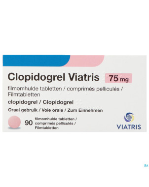 Clopidogrel viatris 75mg comp pell  90