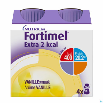 Fortimel extra 2kcal vanille 4x200ml