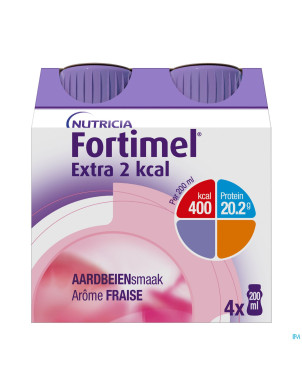 Fortimel extra 2kcal fraise 4x200ml