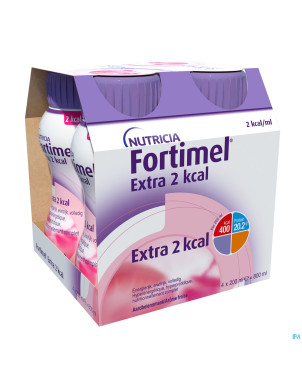 Fortimel extra 2kcal fraise 4x200ml