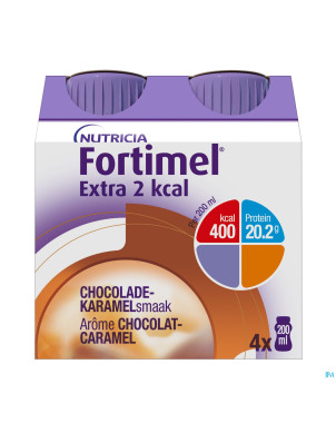 Fortimel extra 2kcal chocolat caramel 4x200ml
