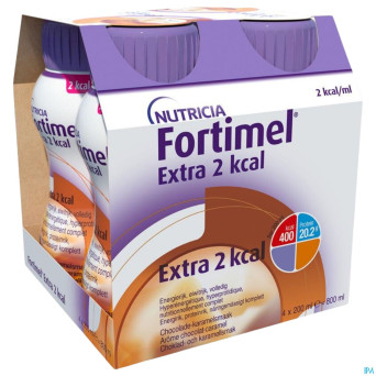 Fortimel extra 2kcal chocolat caramel 4x200ml