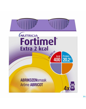 Fortimel extra 2kcal abricot 4x200ml
