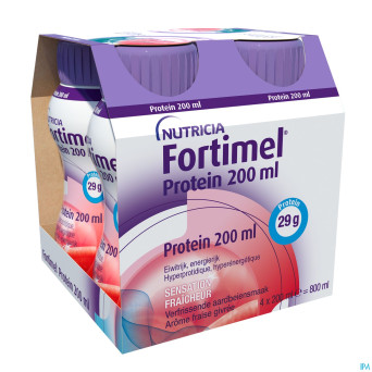 Fortimel protein 200ml fraise givree 4x200ml