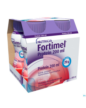 Fortimel protein 200ml fraise givree 4x200ml