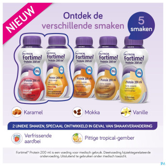 Fortimel protein 200ml fraise givree 4x200ml