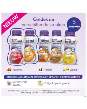 Fortimel protein 200ml fraise givree 4x200ml