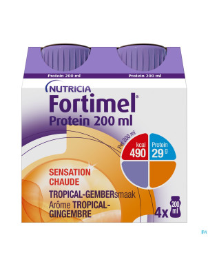 Fortimel protein 200ml tropical gingembre 4x200ml