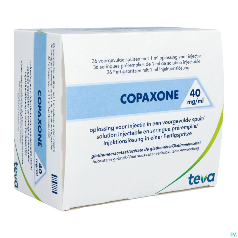 Copaxone 40mg/ml sol inj seringue prer. 36x1ml