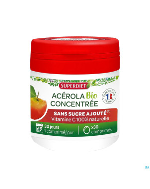 Superdiet acerola concentree bio comp a croq. 30