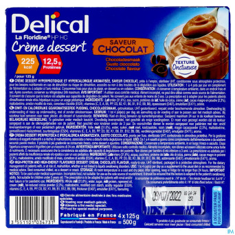 Delical creme dessert la floridine chocolat 4x125g