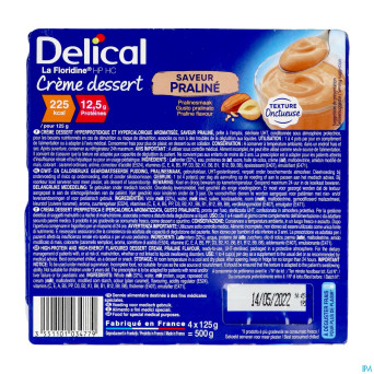 Delical creme dessert la floridine praline  4x125g