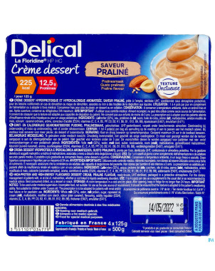 Delical creme dessert la floridine praline  4x125g