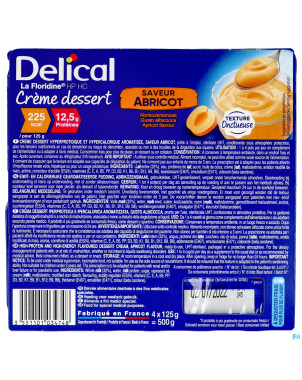 Delical creme dessert la floridine abricot  4x125g