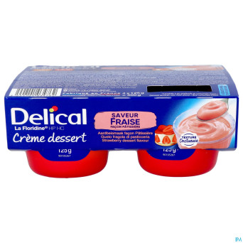 Delical creme dessert la floridine fraise   4x125g