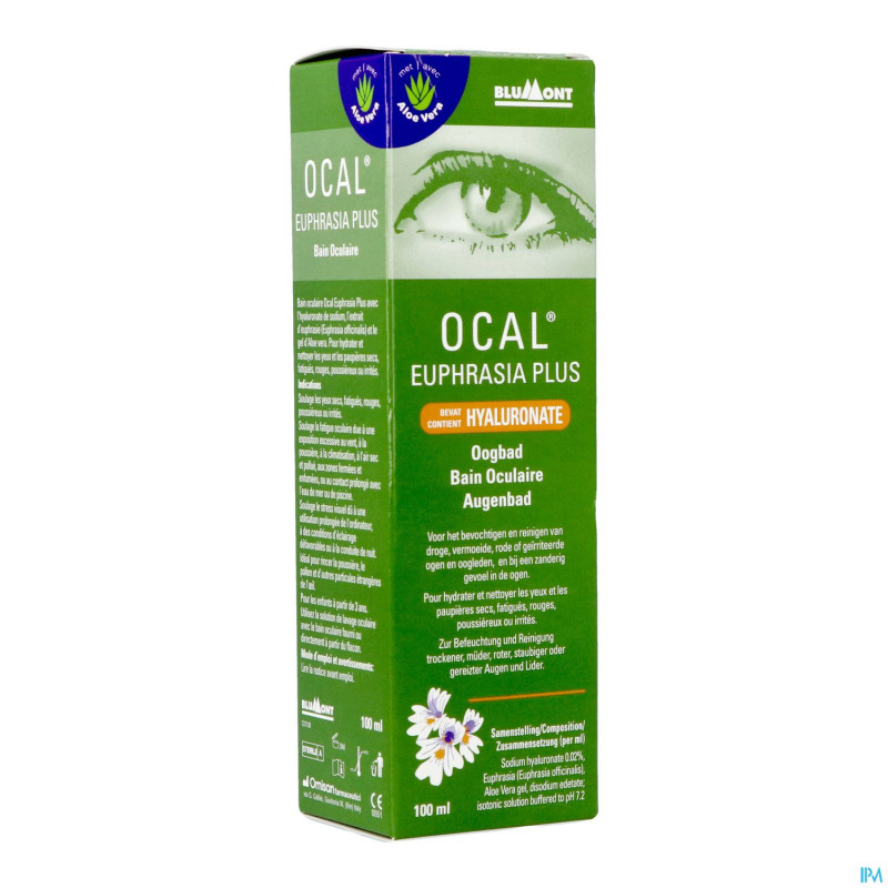 Ocal euphrasia plus bain oculaire 100ml
