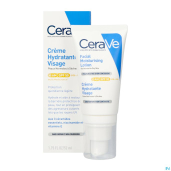 Cerave creme hydra visage spf50 52ml