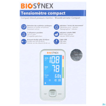 Biosynex tensiometre brassard compact