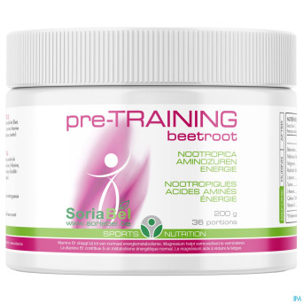 Soria sport nutrition pre-train. beetroot pot 180g