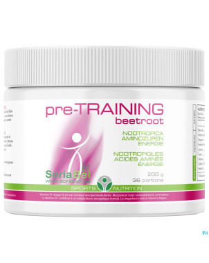 Soria sport nutrition pre-train. beetroot pot 180g