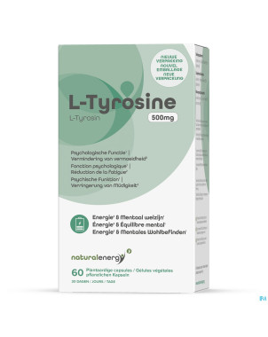 Natural energy l-tyrosine 500mg caps 60