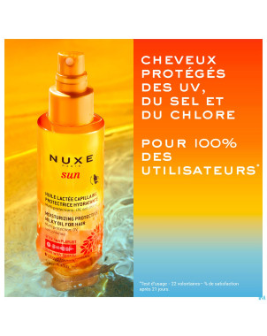 Nuxe sun huile lacte capil. prot.hydra fl 100ml nf