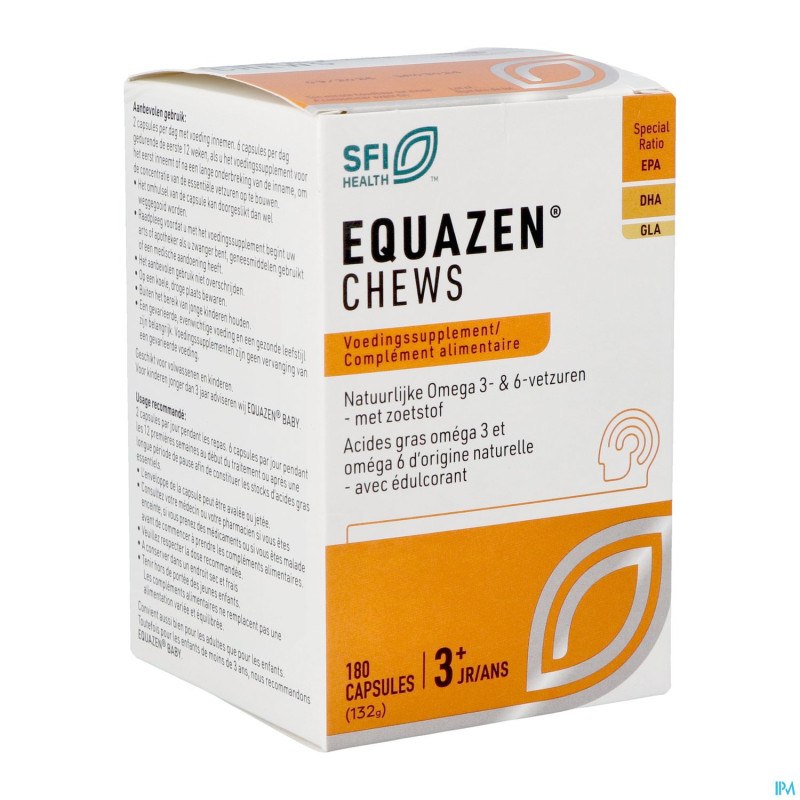 Equazen omega 3/6  chews pot caps 180