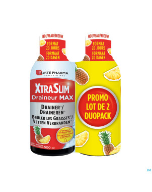 Xtraslim draineur max duo   2x500ml