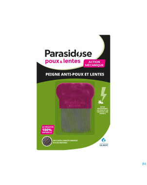 Parasidose peigne a/poux + lentes dents cann.