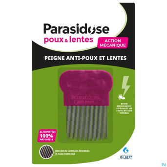 Parasidose peigne a/poux + lentes dents cann.