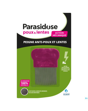 Parasidose peigne a/poux + lentes dents cann.