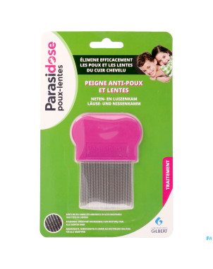 Parasidose peigne a/poux + lentes dents cann.