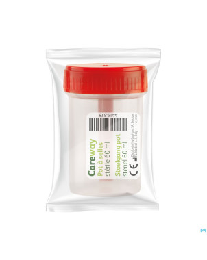 Careway pot selles sterile + spatule 60ml