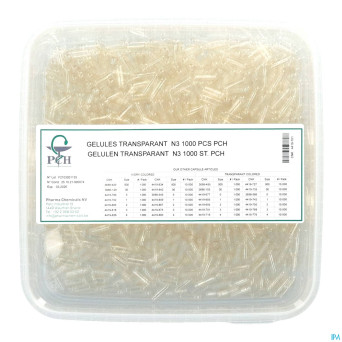 Gelules transparent n3 1000 pch