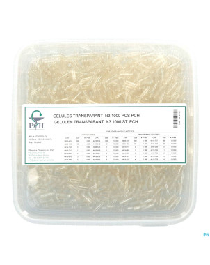 Gelules transparent n3 1000 pch