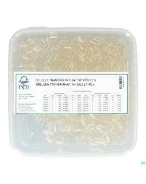 Gelules transparent n4 1000 pch