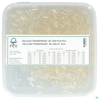 Gelules transparent n4 1000 pch
