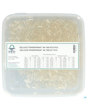 Gelules transparent n4 1000 pch