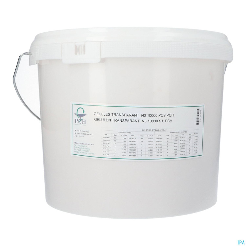 Gelules transparent n3 10000 pch