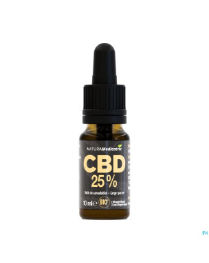 Cbd huile chanvre 25% gouttes    fl 10ml