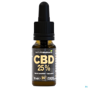 Cbd huile chanvre 25% gouttes    fl 10ml