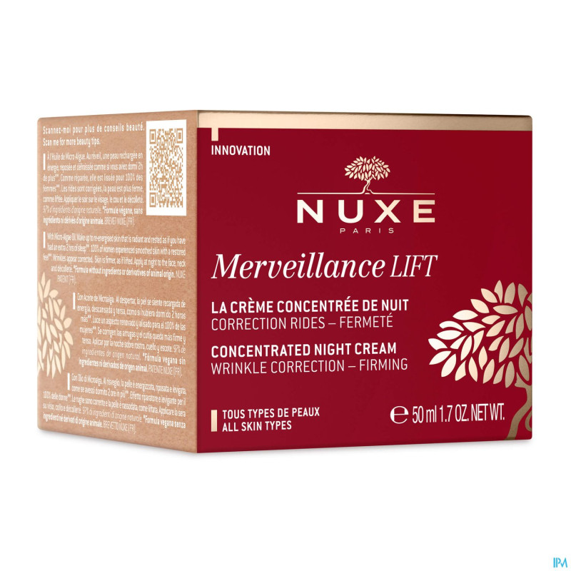 Nuxe merveillance lift cr conc.nuit corr.rid. 50ml